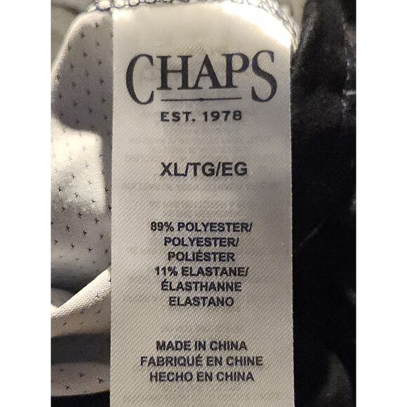 Chaps Golf Polo Men's XL Navy Nautical Print Soft Stretch Moisture Wicking NWT - Picture 7 of 8